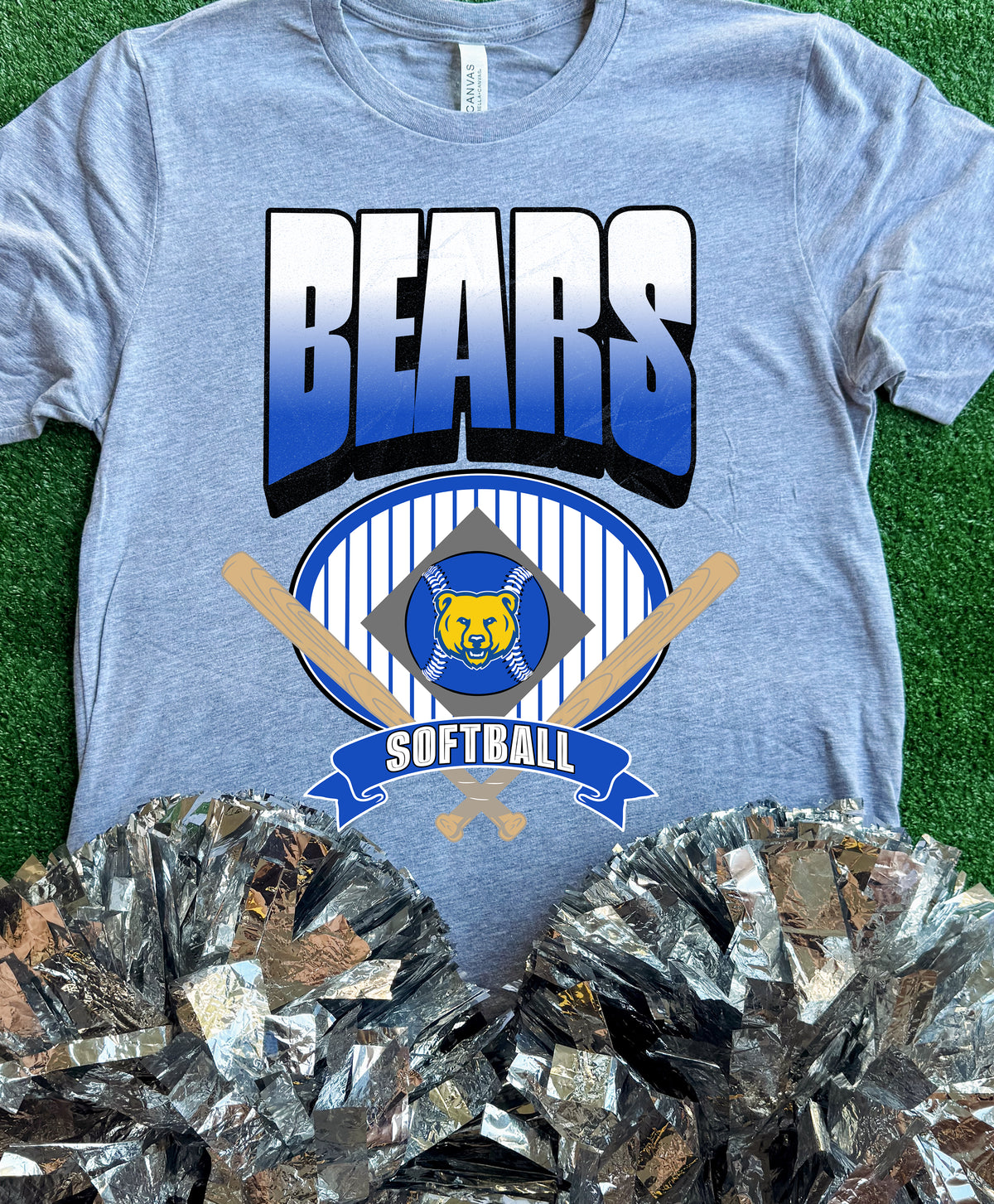 Brownsboro Bears Striped Softball Tee