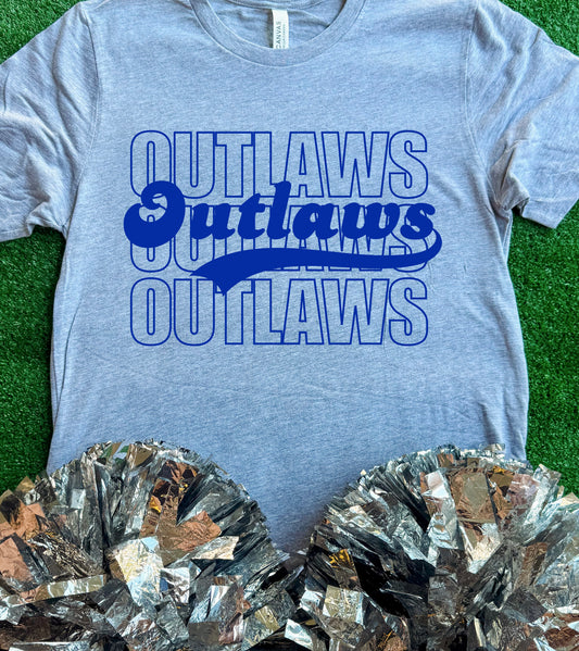 Dierks Outlaws Retro Outline Tee