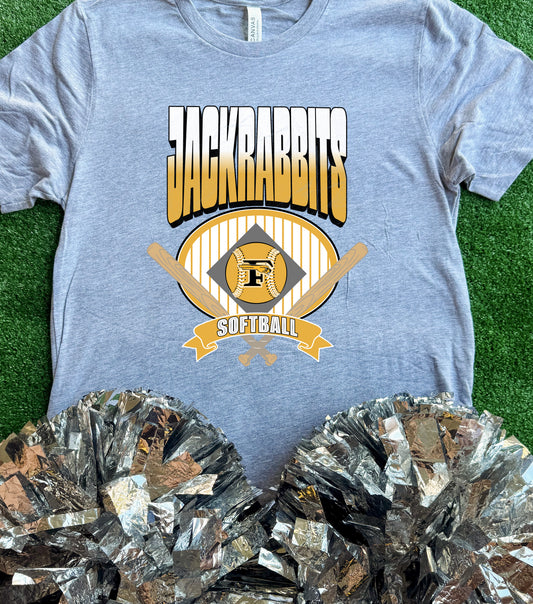 Forney Jackrabbits Striped Softball Tee
