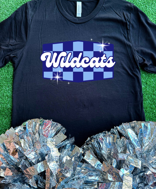 Rains Wildcats Checkered Retro Tee
