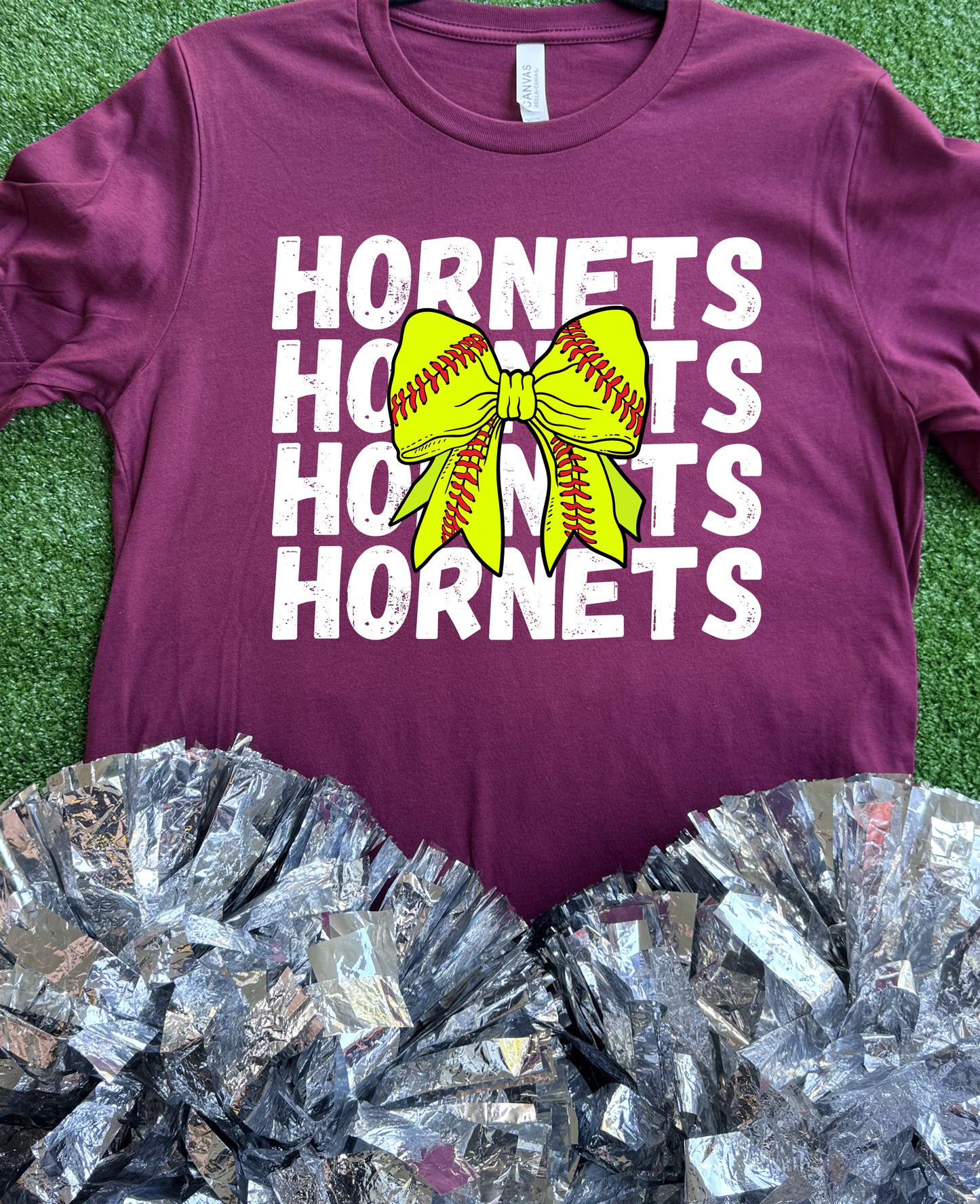 Athens Hornets Softball Bow Tee