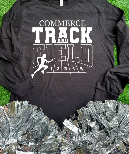 Commerce Tigers Track & Field Long Sleeve Tee