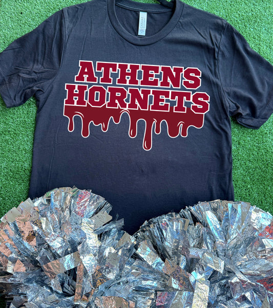 Athens Hornets Drip Tee