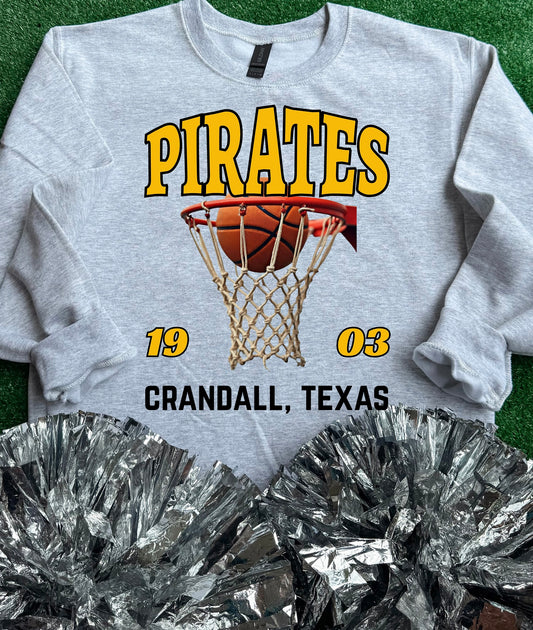 Crandall Pirates Basketball Sweatshirt