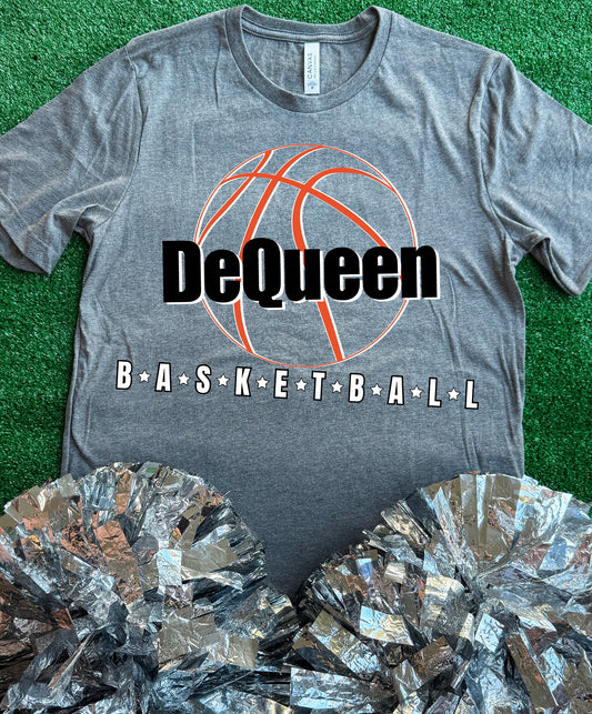DeQueen Leopards Basketball Tee