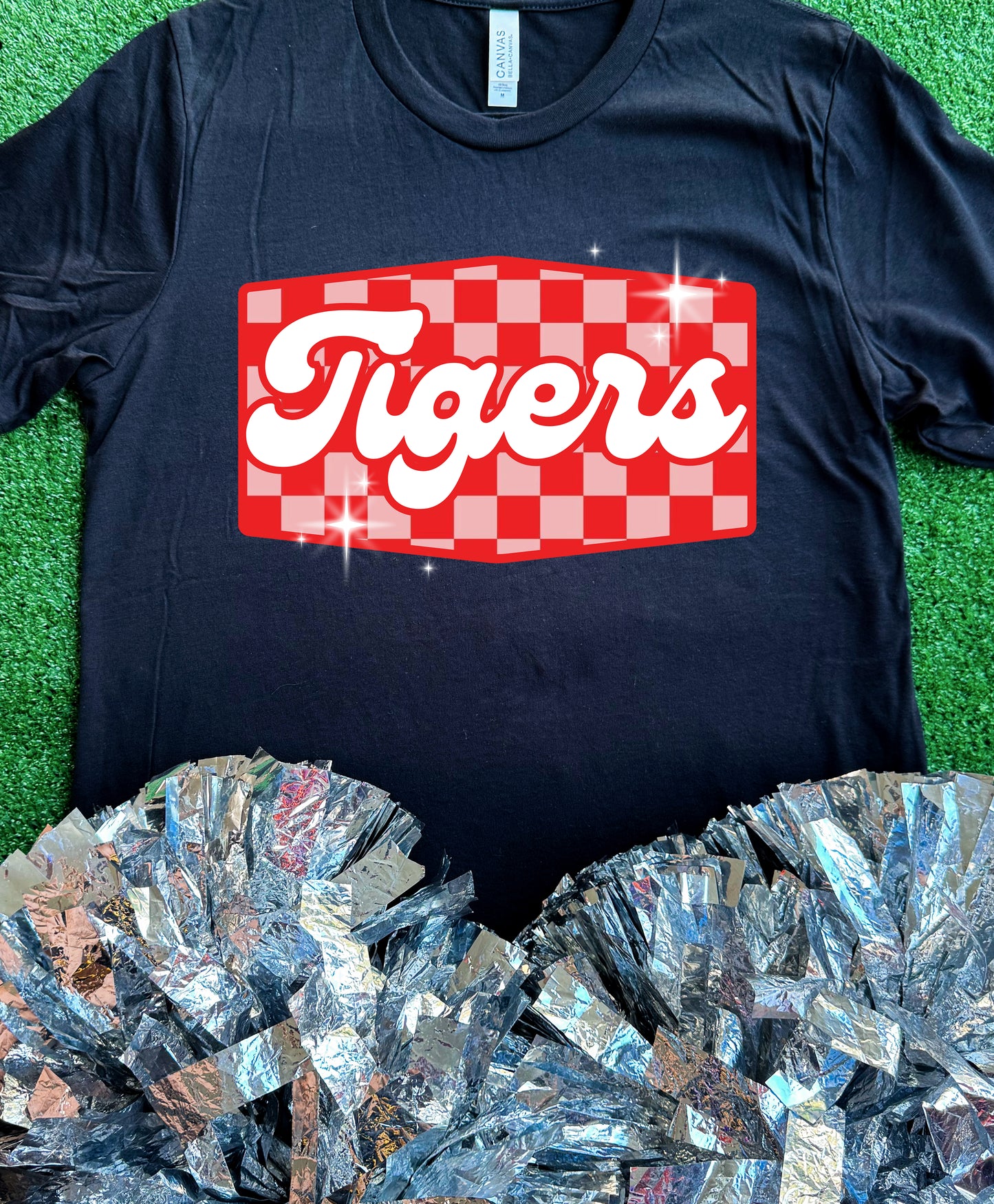 Terrell Tigers Checkered Retro Tee