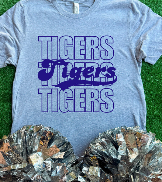 Wills Point Tigers Retro Outline Tee