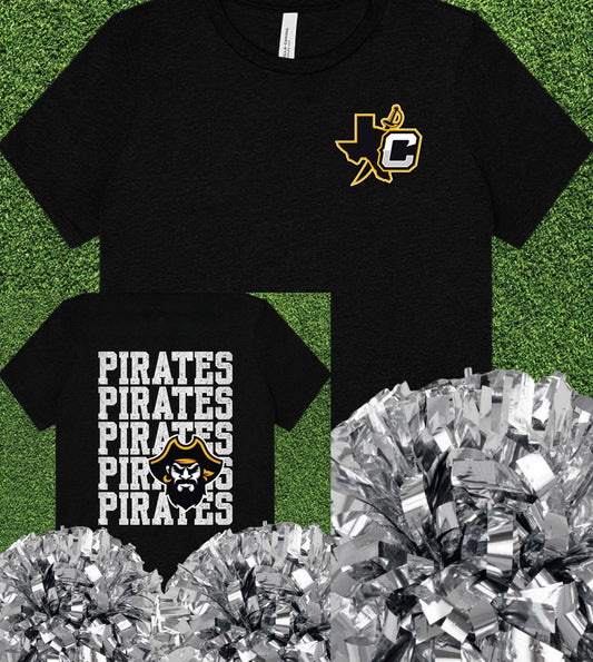 Crandall Pirates Repeat Logo Tee