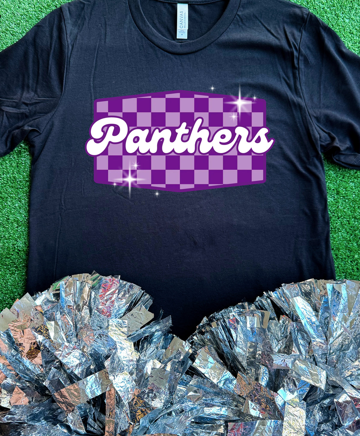 Ashdown Panthers Checkered Retro Tee