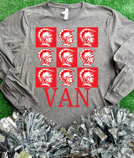 Van Vandals Logo Long Sleeve Tee