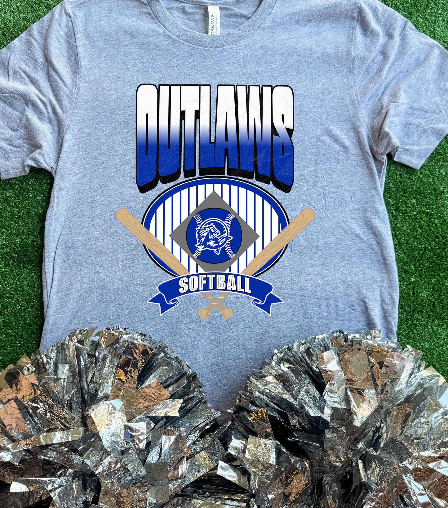 Dierks Outlaws Striped Softball Tee