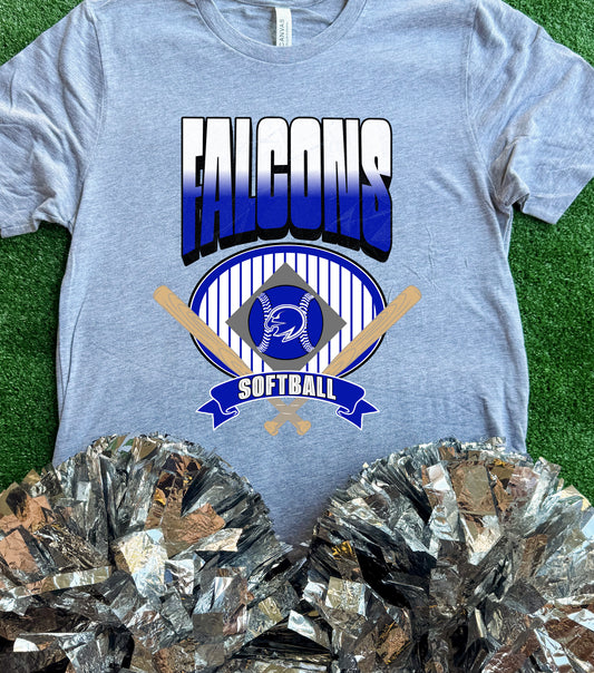 North Forney Falcons Striped Softball Tee
