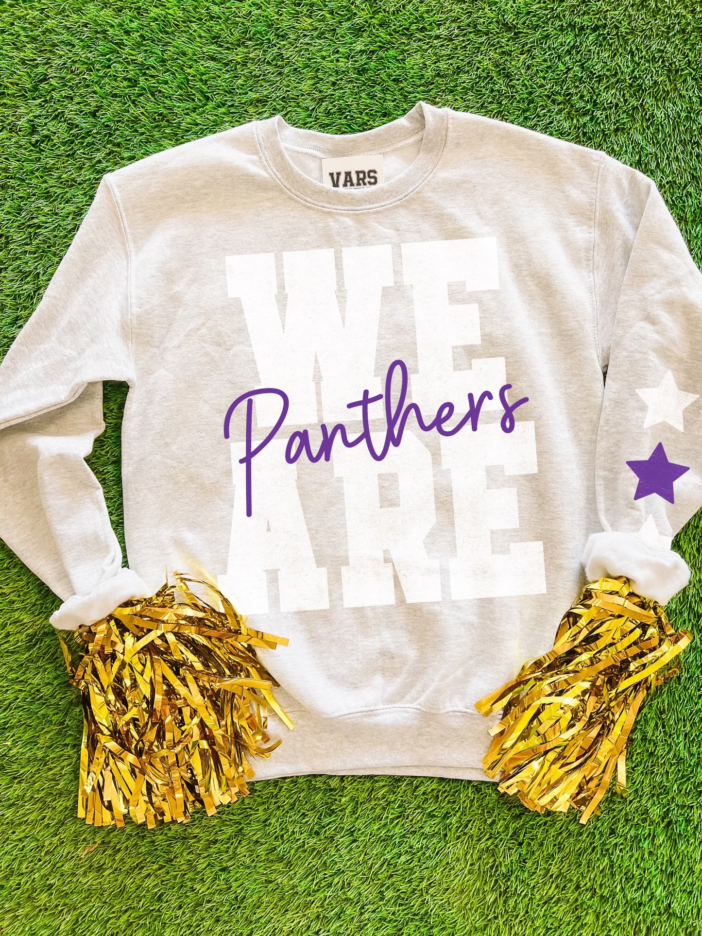 We Are Cursive Panthers Sweatshirt (Ashdown White)