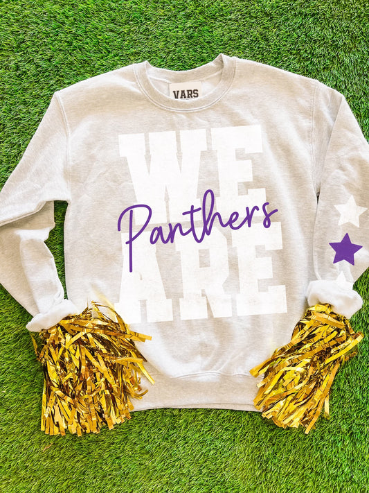 We Are Cursive Panthers Sweatshirt (Ashdown White)