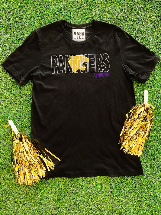 Ashdown Panthers Outline Logo Tee