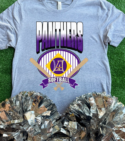 Ashdown Panthers Striped Softball Tee