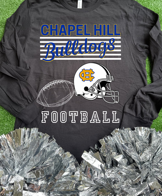 Chapel Hill Football Graphic Long Sleeve Tee