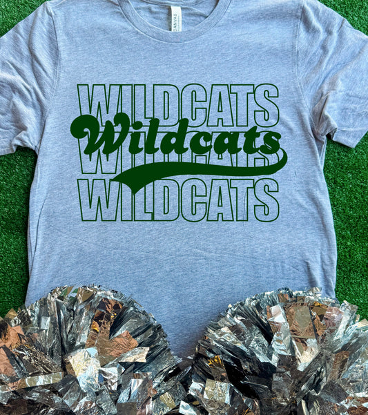 Scurry-Rosser Wildcats Retro Outline Tee