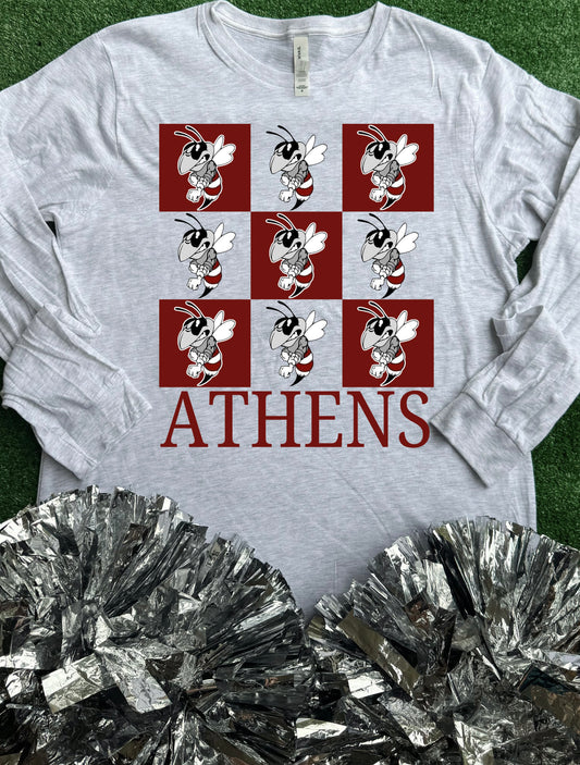 Athens Hornets Logo Long Sleeve Tee
