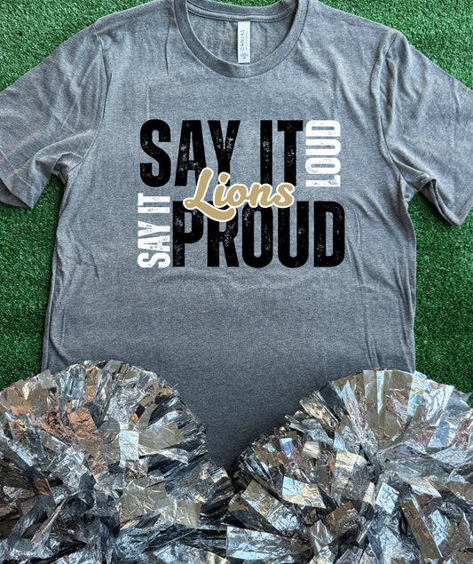 Kaufman Lions Say It Proud Tee
