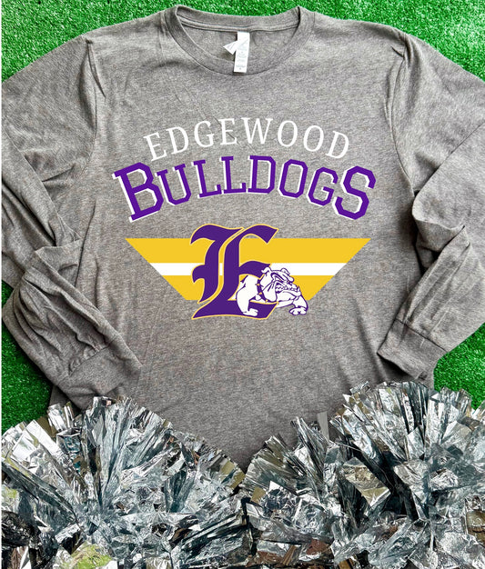 Edgewood Bulldogs Stripe Long Sleeve Tee