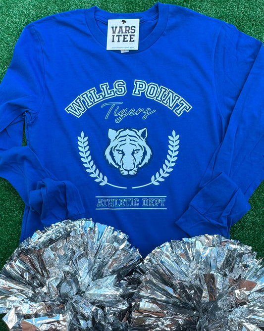 Wills Point Tigers AD Logo Long Sleeve Tee