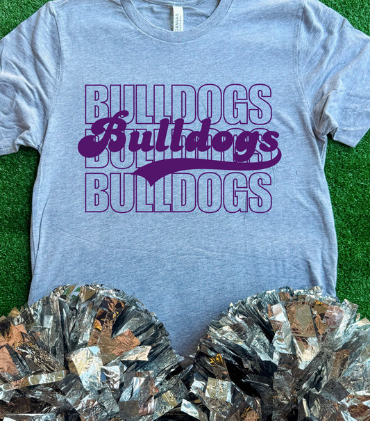 Bulldogs Retro Outline Tee