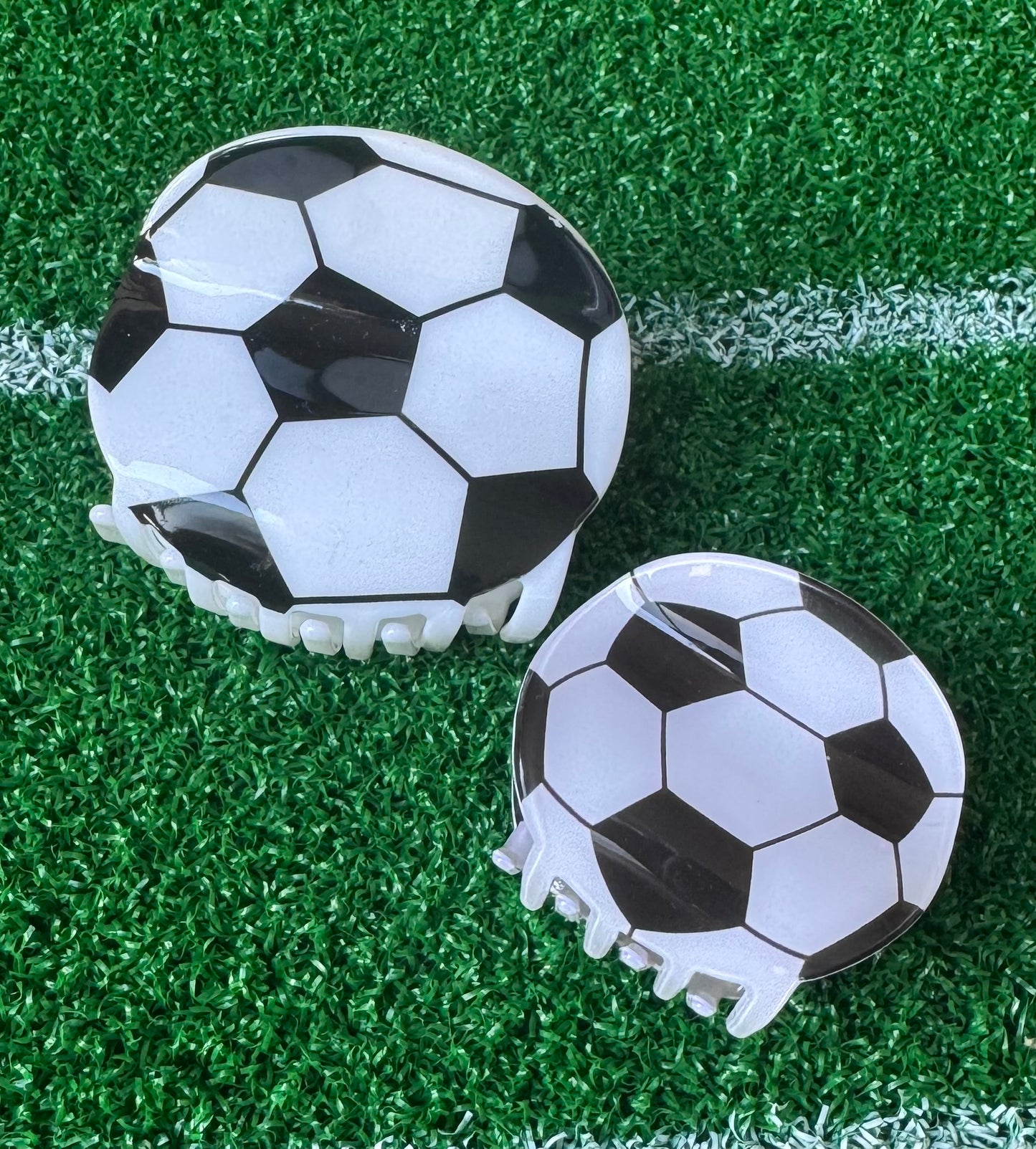 Small Soccer Hair Clip