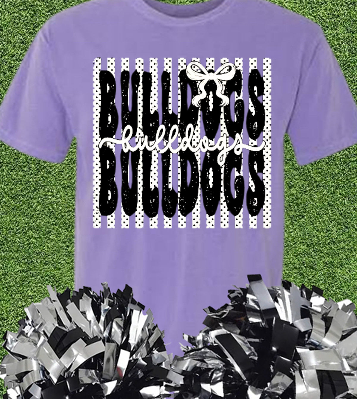 Purple Bulldogs Polka Dot Tee