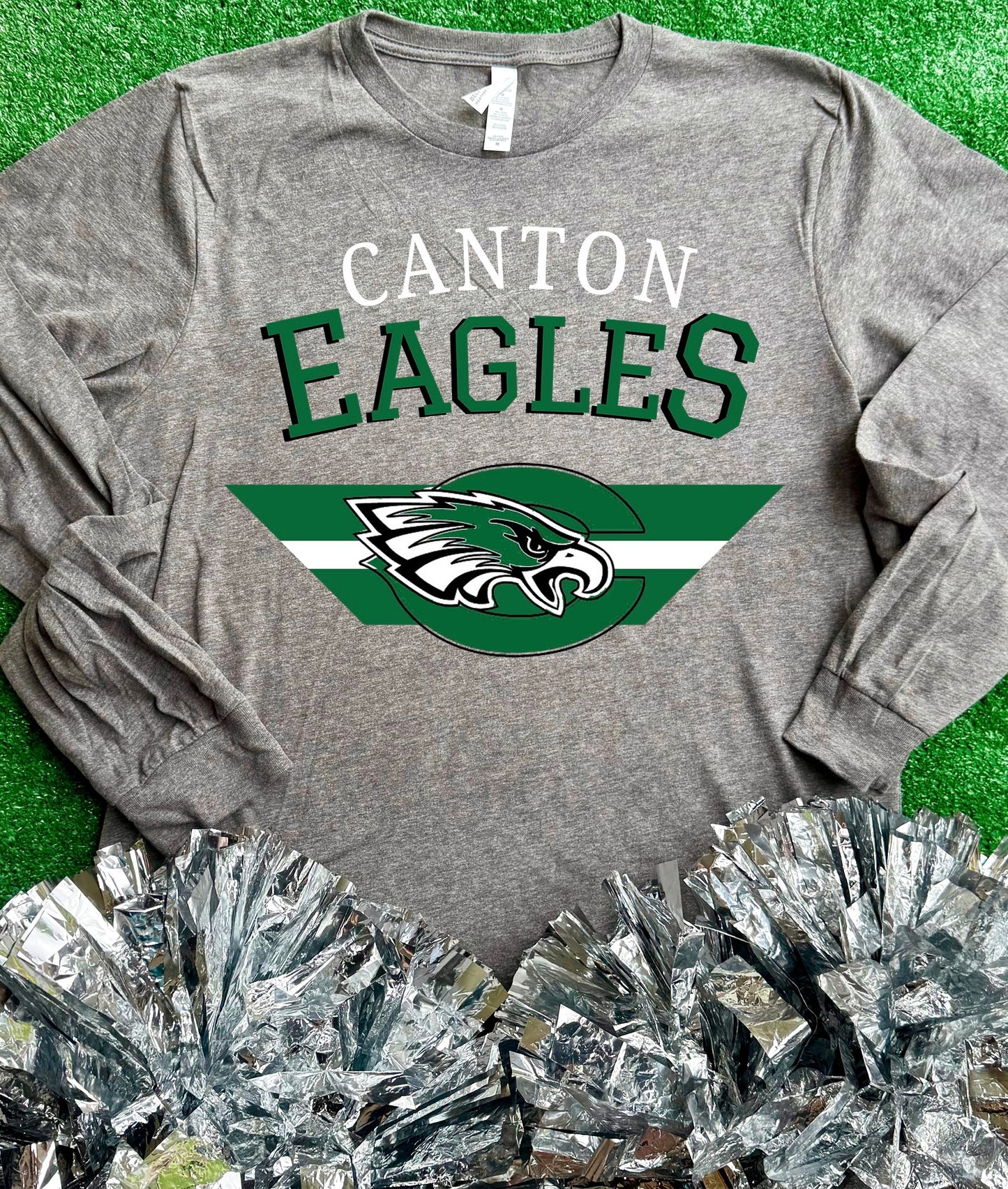 Canton Eagles Stripe Long Sleeve Tee