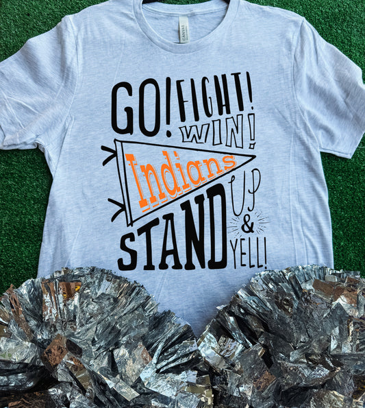 Grand Saline Indians Stand Up & Yell Tee