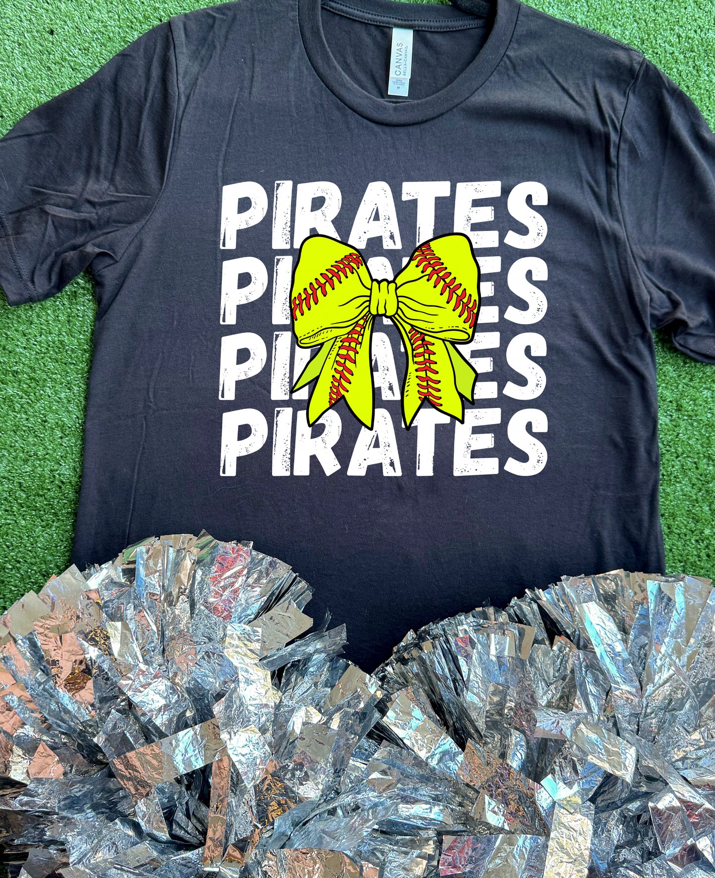 Crandall Pirates Softball Bow Tee