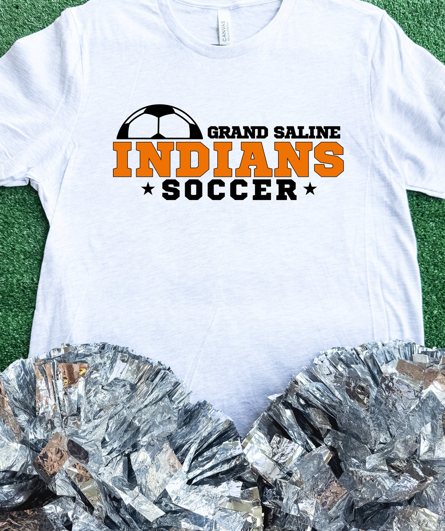 Grand Saline Indians Soccer Star Tee