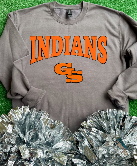 Grand Saline Indians Curve Sweatshirt