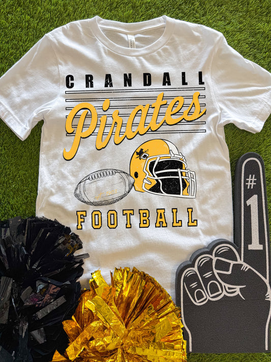 Crandall Pirates Football Tee