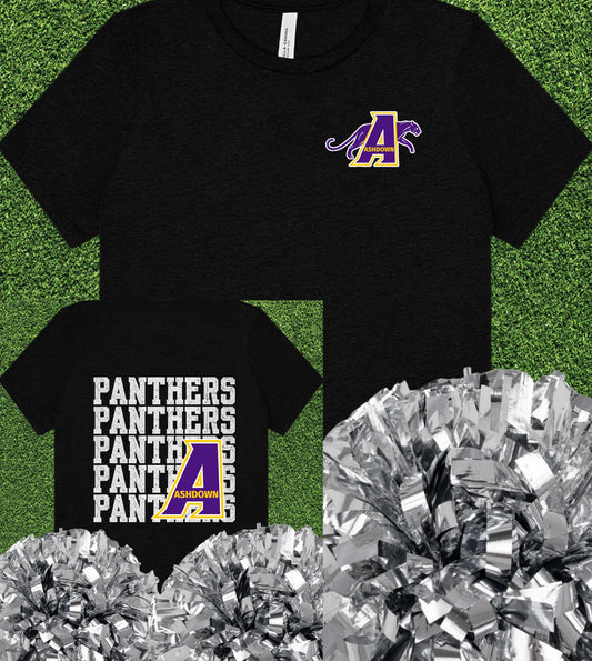 Ashdown Panthers Repeat Logo Tee