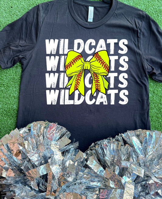 Wildcats Softball Bow Tee