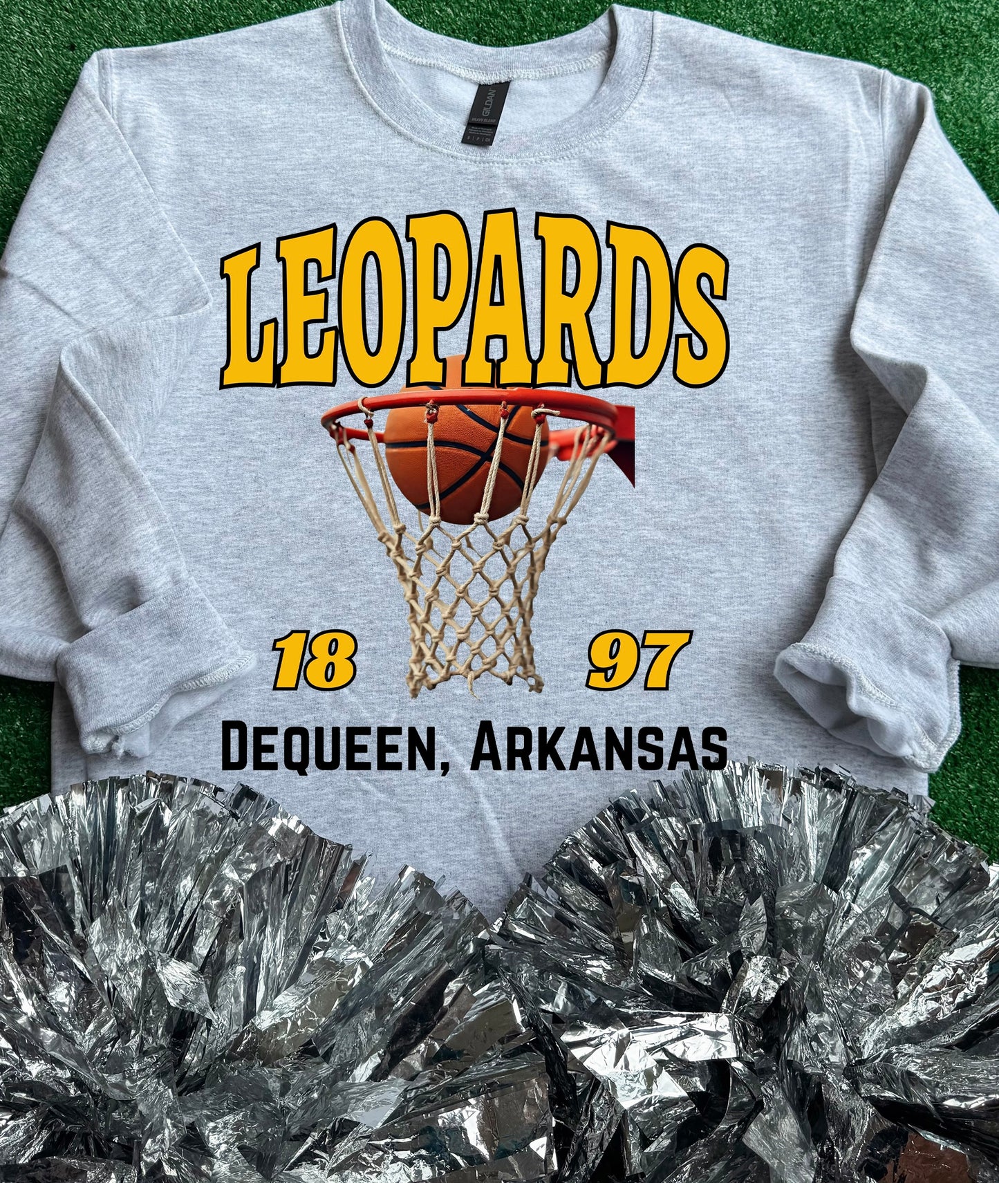 DeQueen Leopards Basketball Sweatshirt