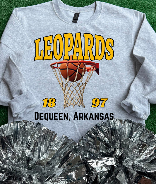 DeQueen Leopards Basketball Sweatshirt