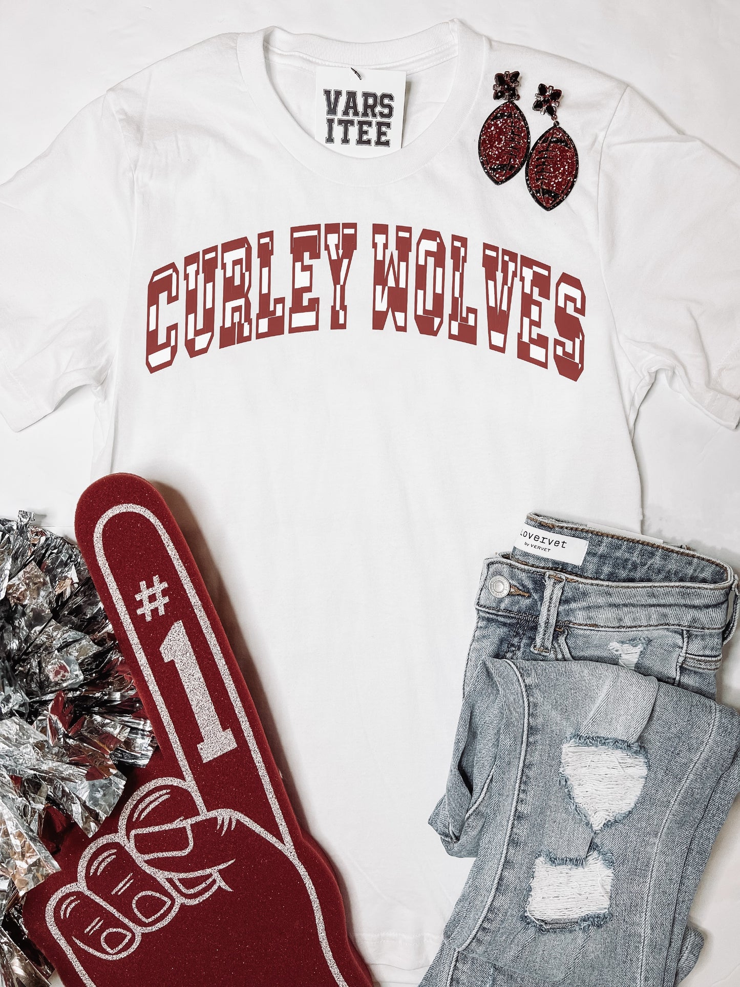 Curley Wolves Checker Tee