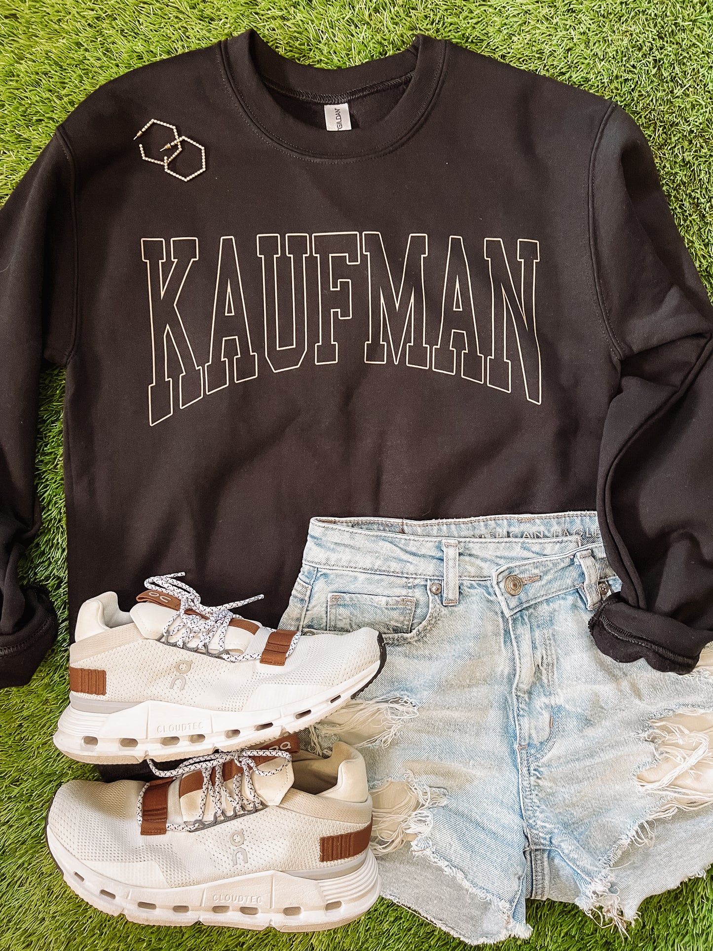 YOUTH Kaufman Varsity Outline Sweatshirt