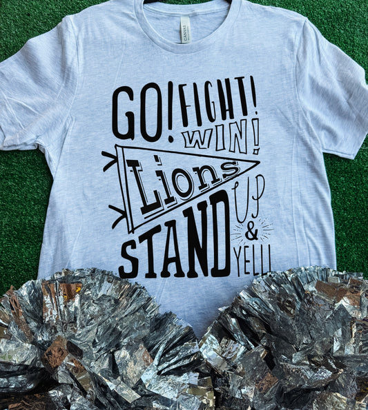 Kaufman Lions Stand Up & Yell Tee