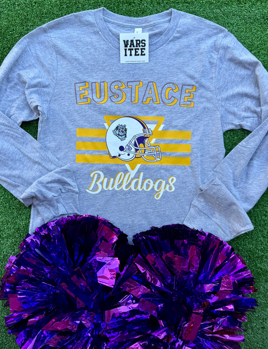 Eustace Bulldogs Helmet Long Sleeve Tee