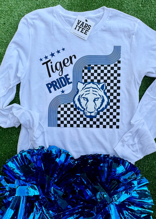 Wills Point Tigers Checkered Pride Long Sleeve Tee