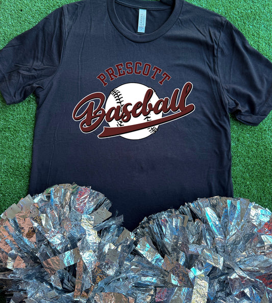 Prescott Curley Wolves Baseball Curve Tee