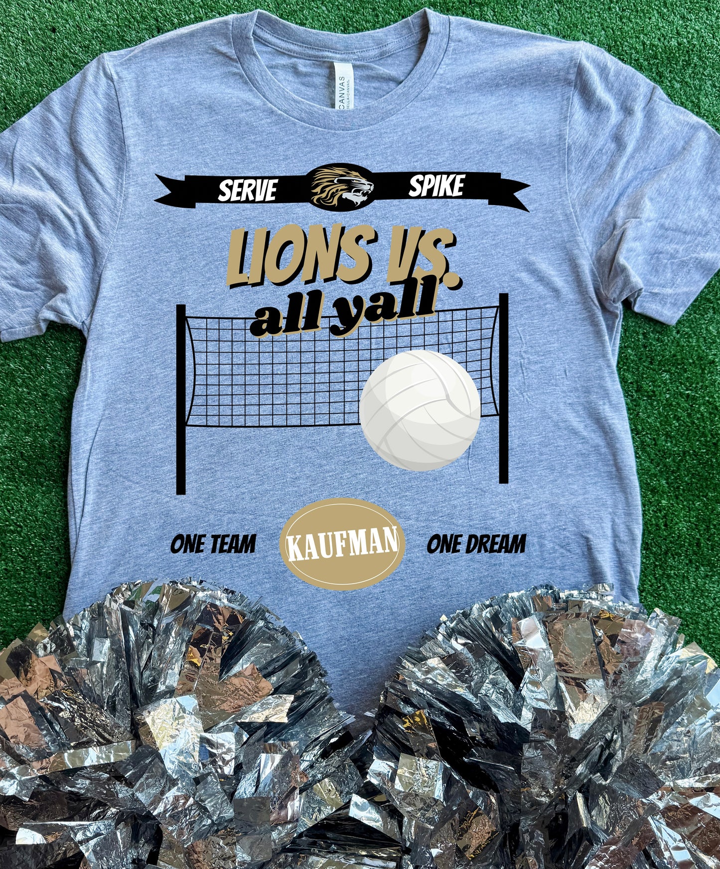 Kaufman Lions Volleyball VS All Yall Tee