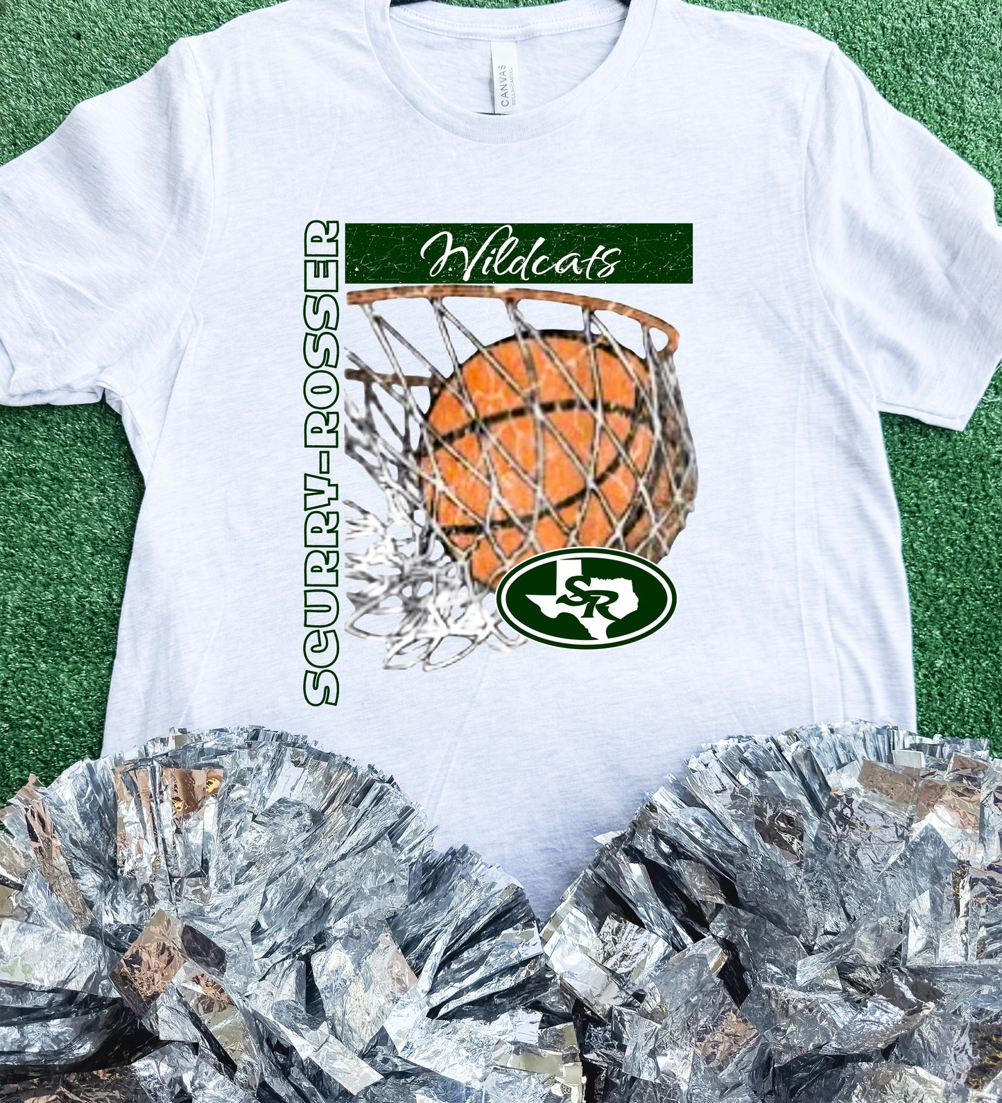 Scurry-Rosser Wildcats BB Inlay Tee