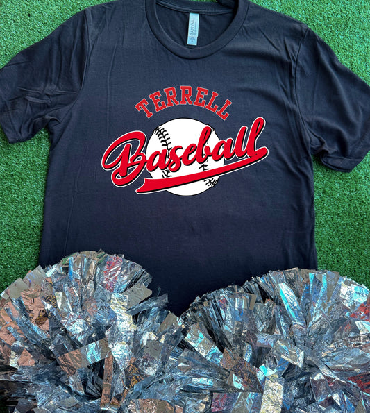 Terrell Tigers Baseball Curve Tee
