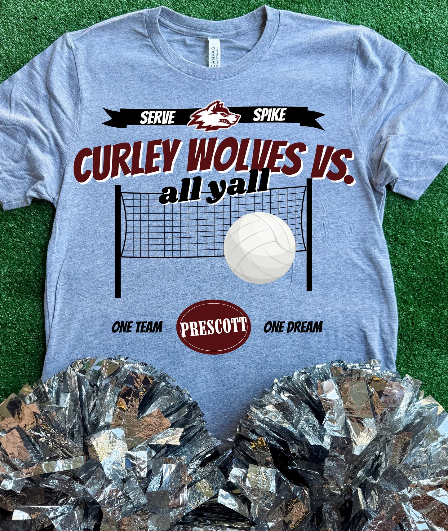 Prescott Curley Wolves Volleyball VS All Yall Tee