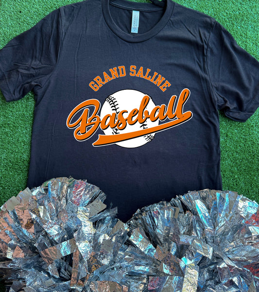 Grand Saline Indians Baseball Curve Tee